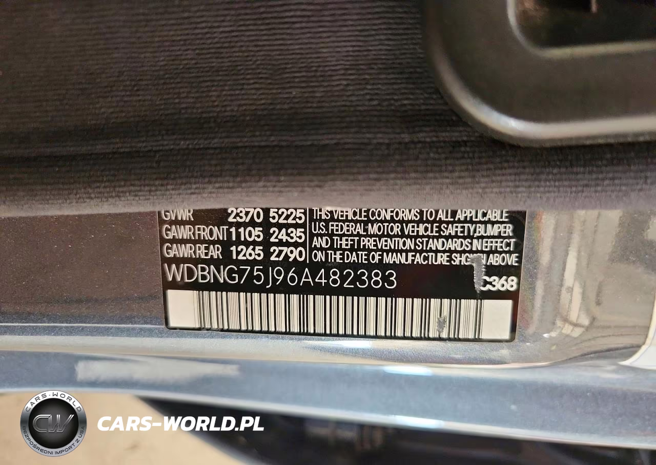 2006 Mercedes-Benz S 500 VIN:WDBNG75J96A482383 - 12