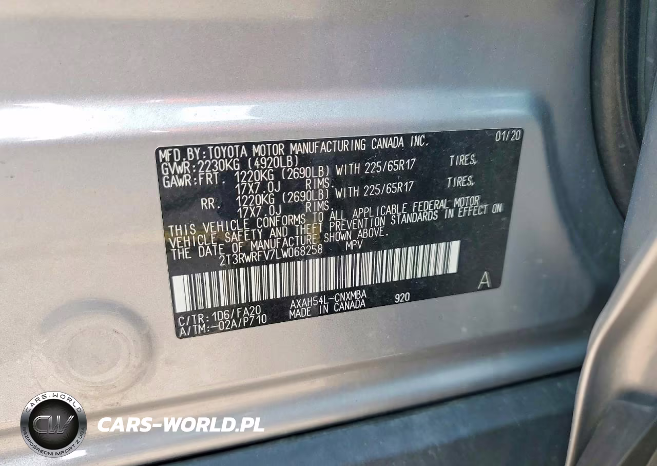 2020 Toyota Rav4 Hybrid Xle VIN:2T3RWRFV7LW068258 - 13