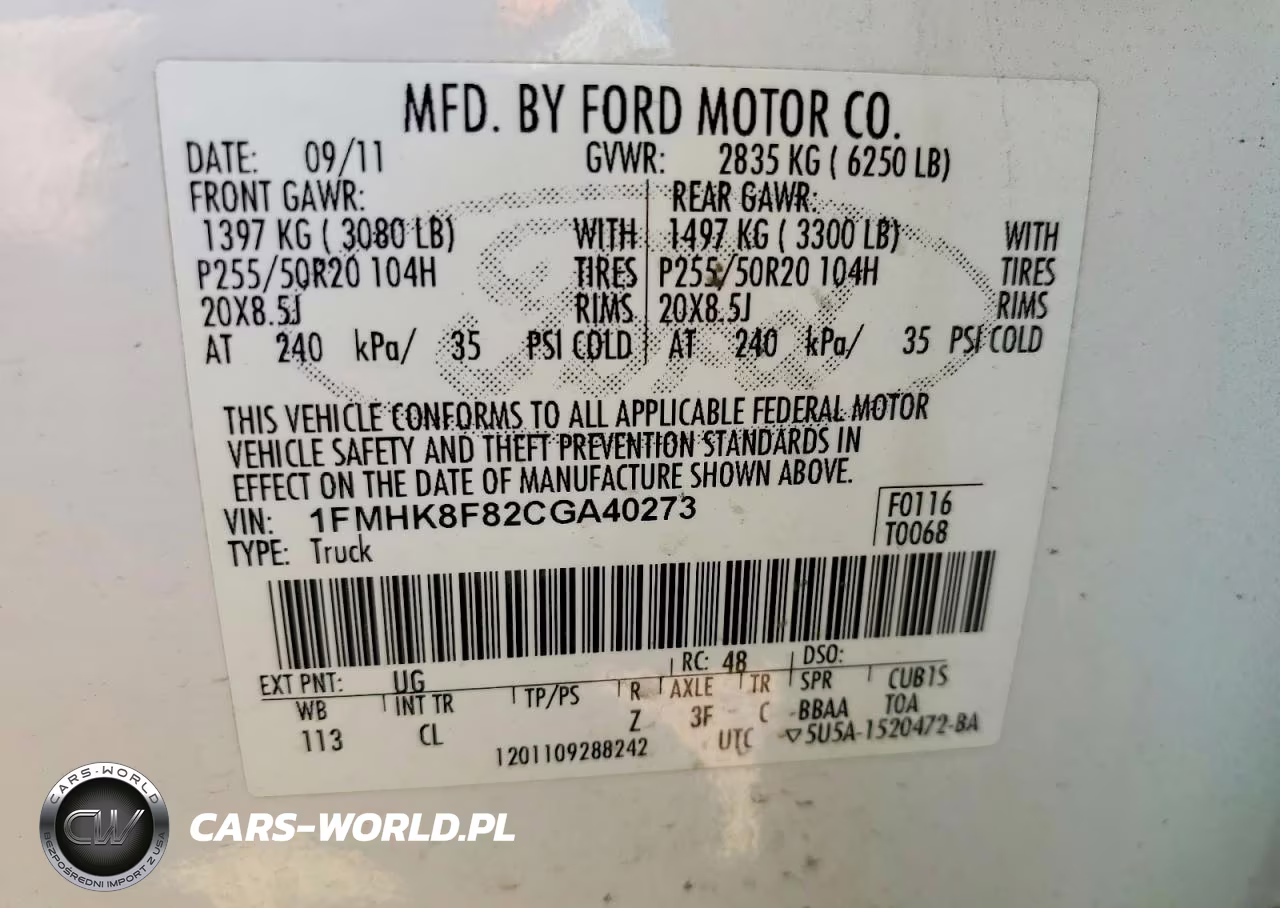 2012 Ford Explorer Limited VIN:1FMHK8F82CGA40273 - 13
