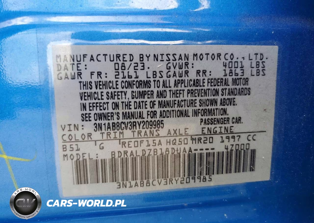 2024 Nissan Sentra Sv VIN:3N1AB8CV3RY209985 - 12