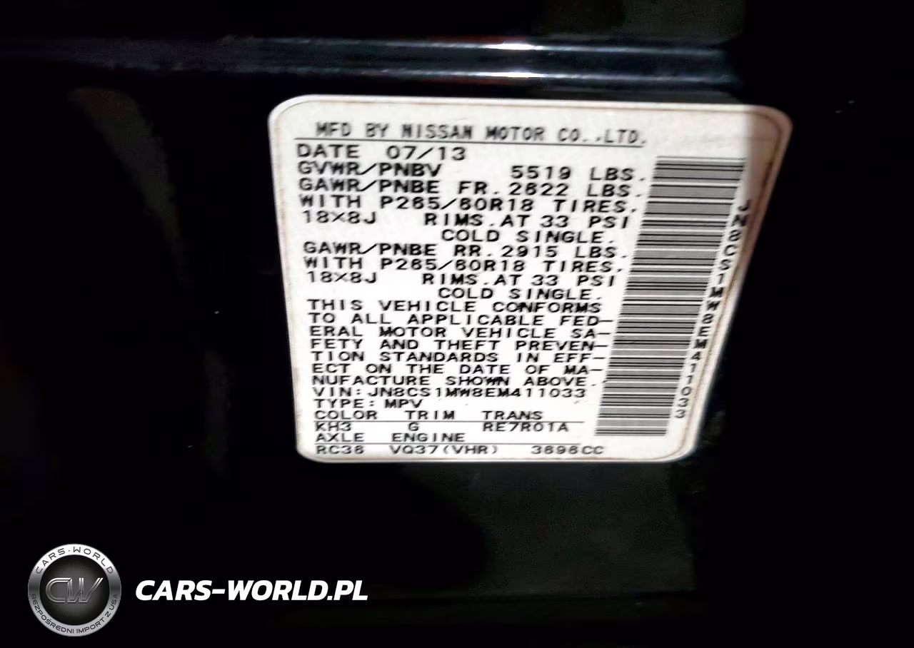 2014 Infiniti Qx70 Base VIN:JN8CS1MW8EM411033 - 13