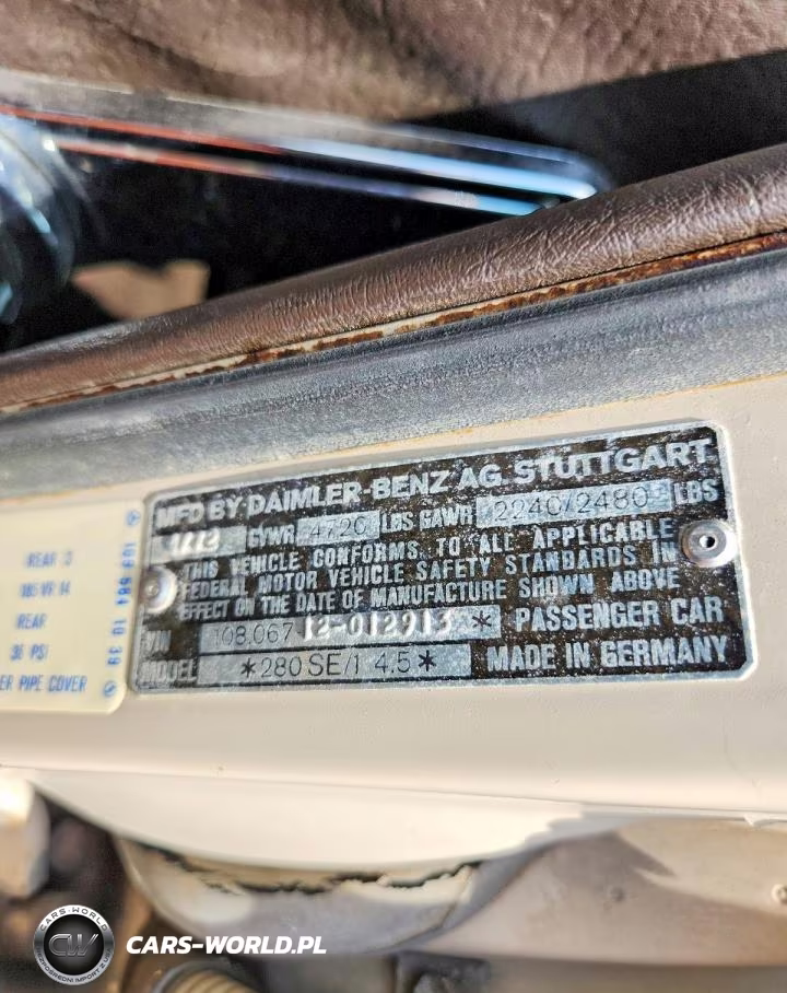 1972 Mercedes-Benz 280 VIN:10806712012913 - 12