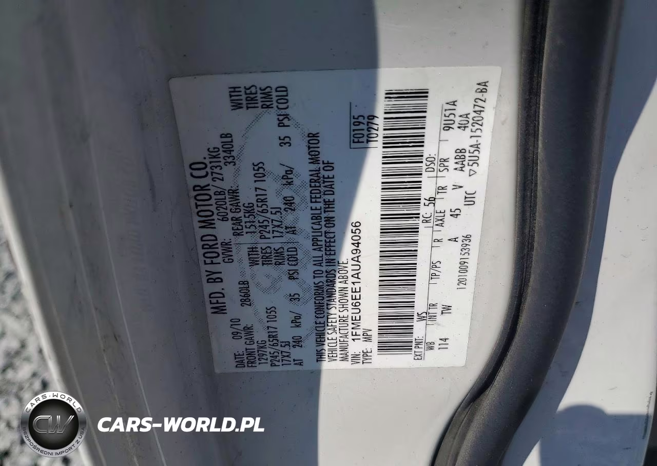 2010 Ford Explorer Eddie Bauer VIN:1FMEU6EE1AUA94056 - 13