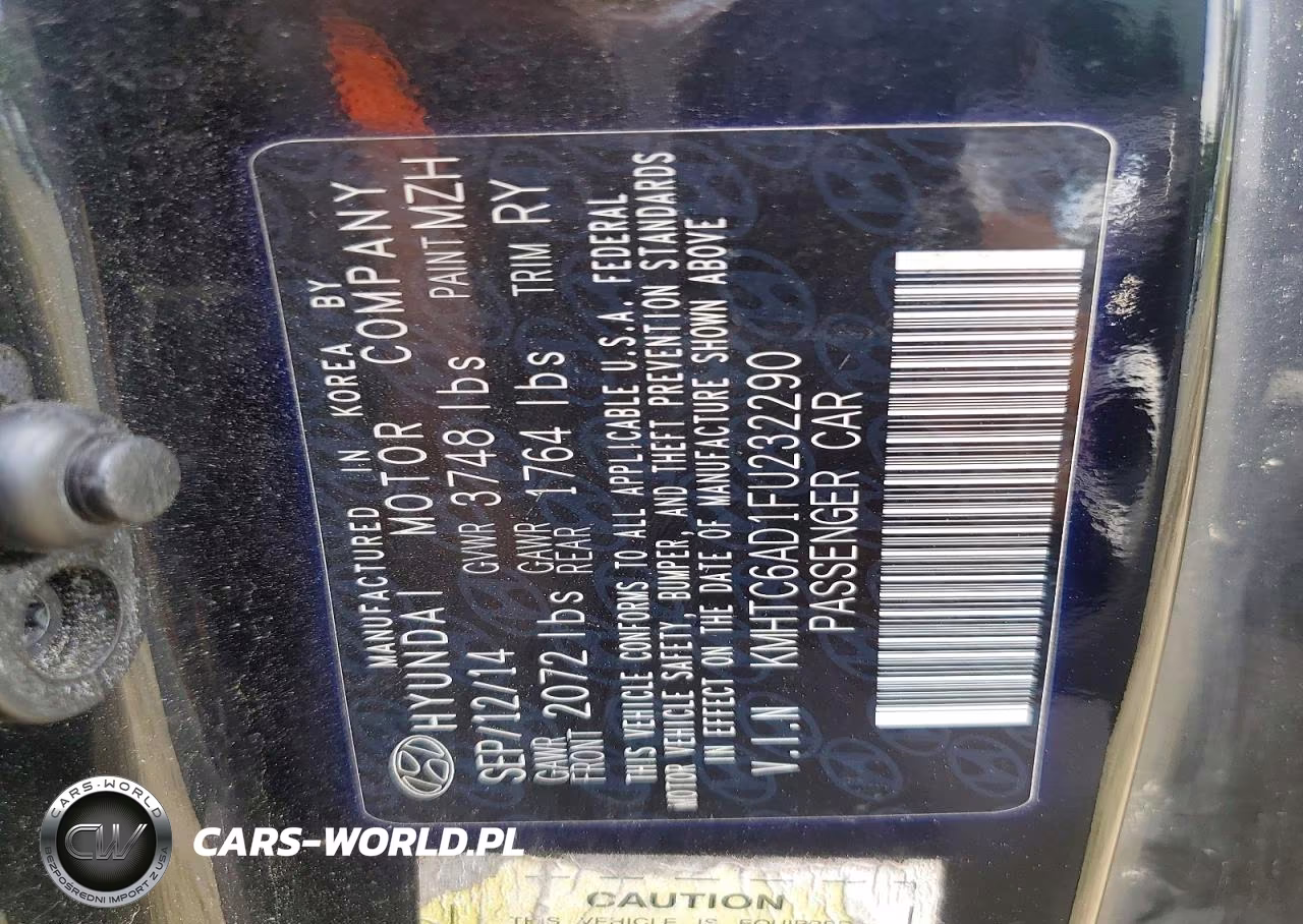 2015 Hyundai Veloster Base VIN:KMHTC6AD1FU232290 - 12