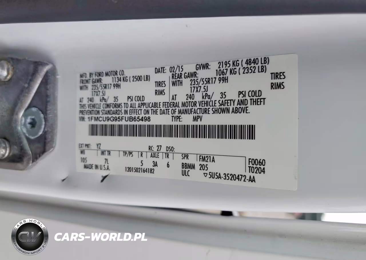 2015 Ford Escape Se VIN:1FMCU9G95FUB65498 - 13