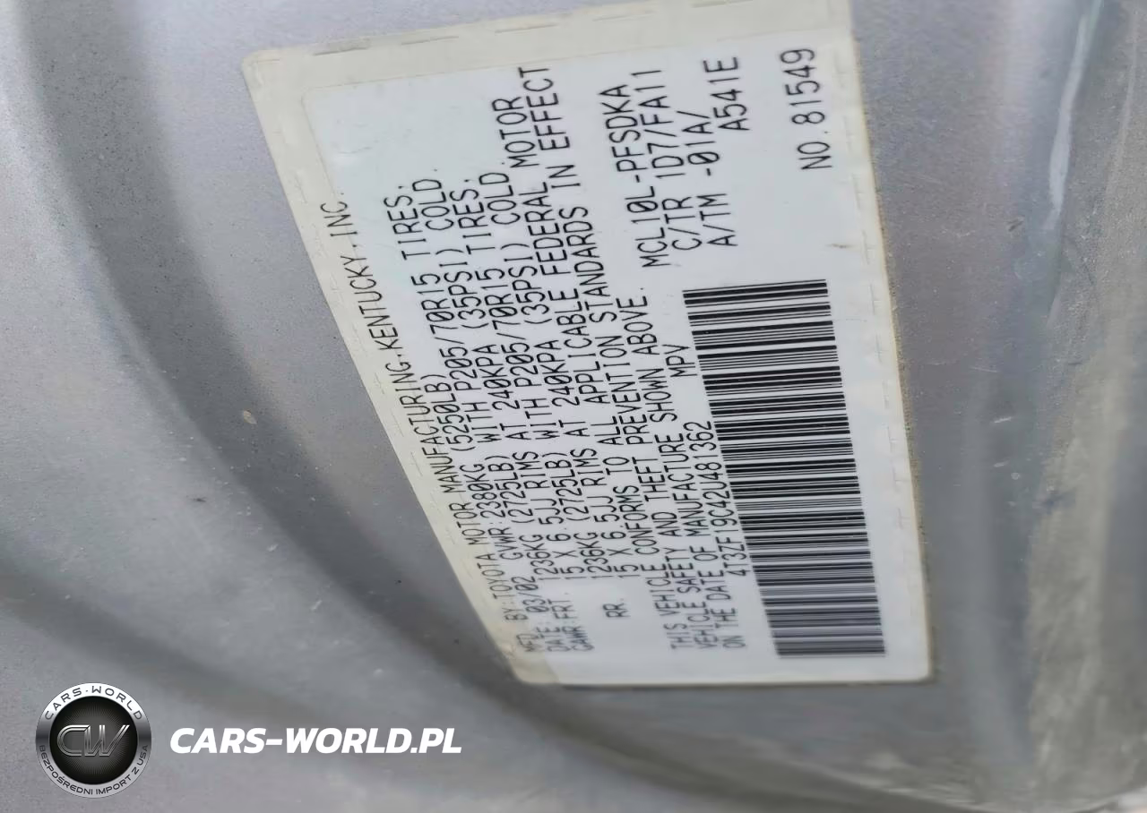 2002 Toyota Sienna Ce VIN:4T3ZF19C42U481362 - 13