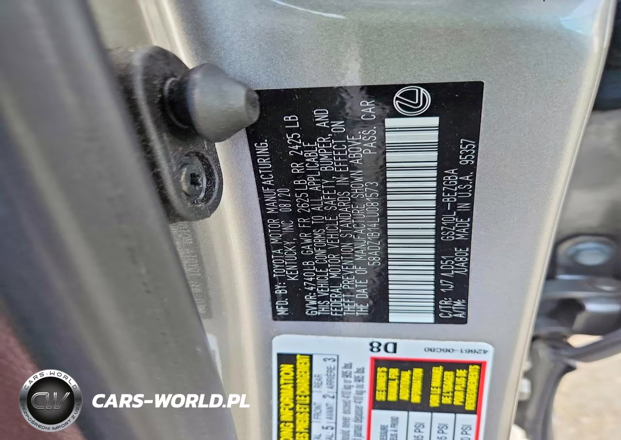 2020 Lexus Es 350 VIN:58ADZ1B14LU081573 - 13