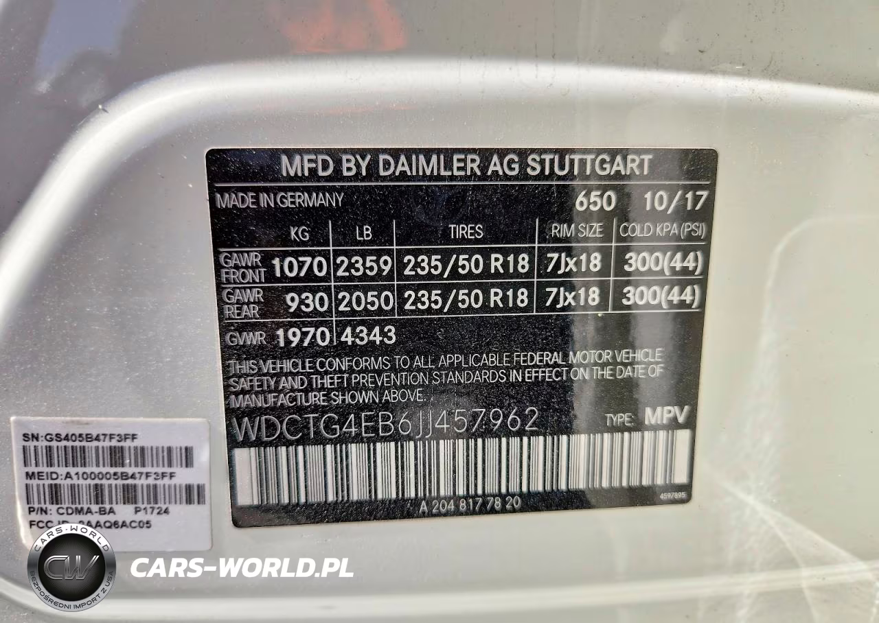 2018 Mercedes-Benz Gla 250 VIN:WDCTG4EB6JJ457962 - 12