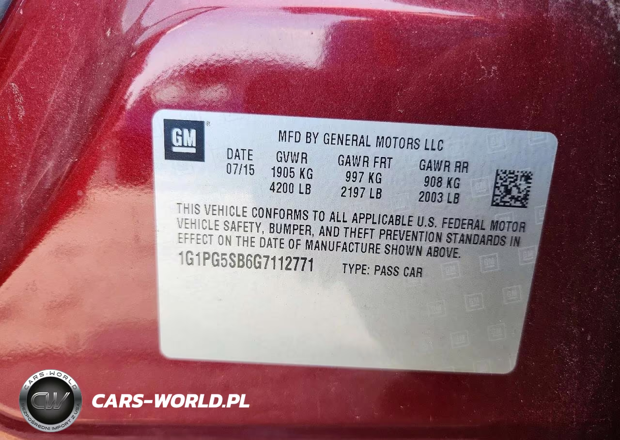 2016 Chevrolet Cruze Limited Ltz VIN:1G1PG5SB6G7112771 - 12
