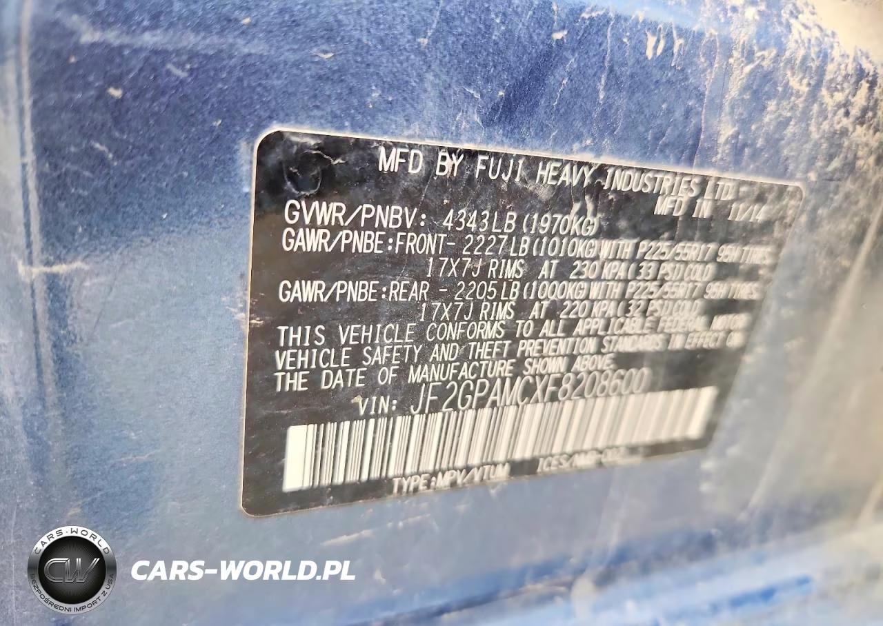 2015 Subaru Xv Crosstrek 2.0 Limited VIN:JF2GPAMCXF8208600 - 13