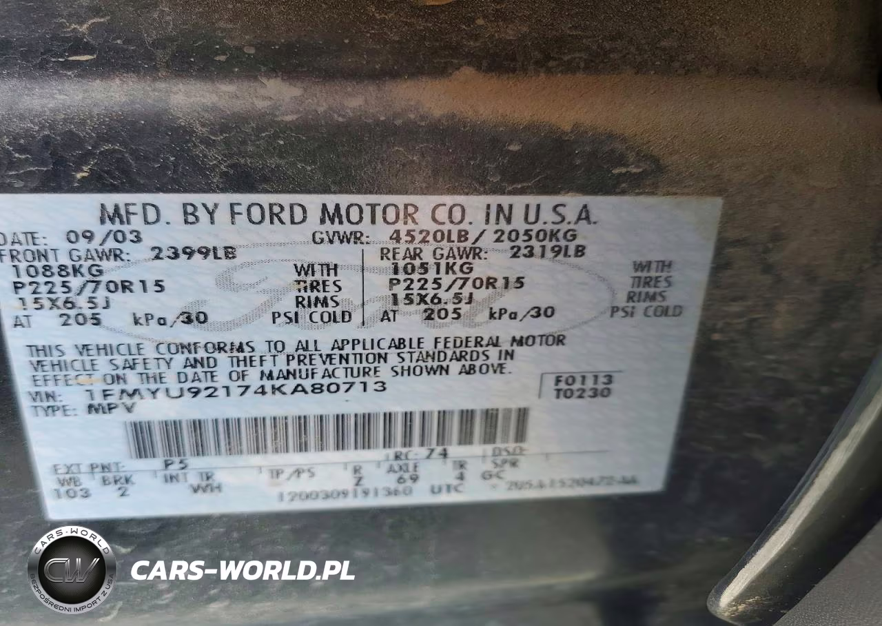 2004 Ford Escape Xls VIN:1FMYU92174KA80713 - 13