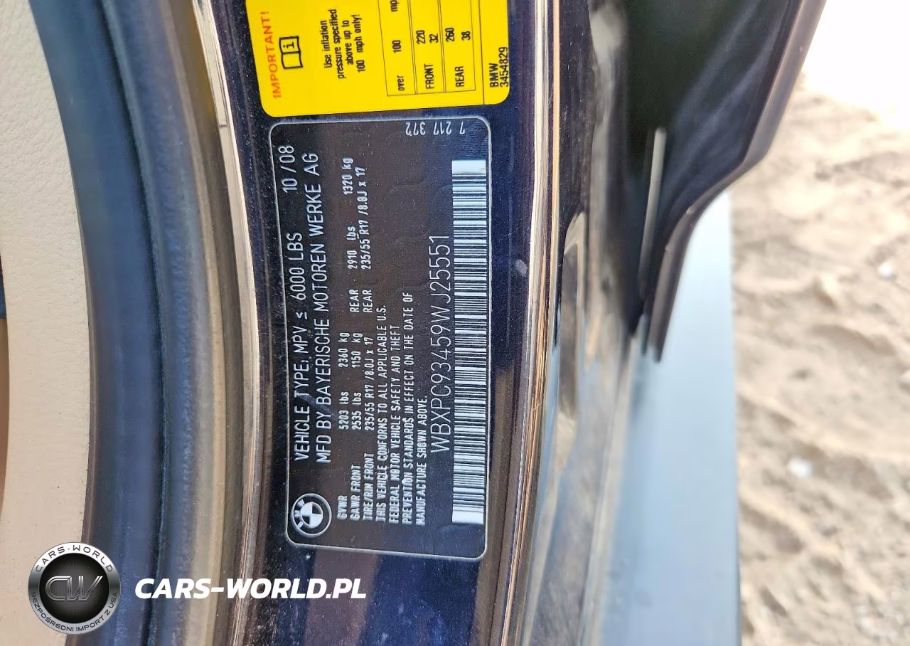 2009 BMW X3 xDrive30I VIN:WBXPC93459WJ25551 - 12