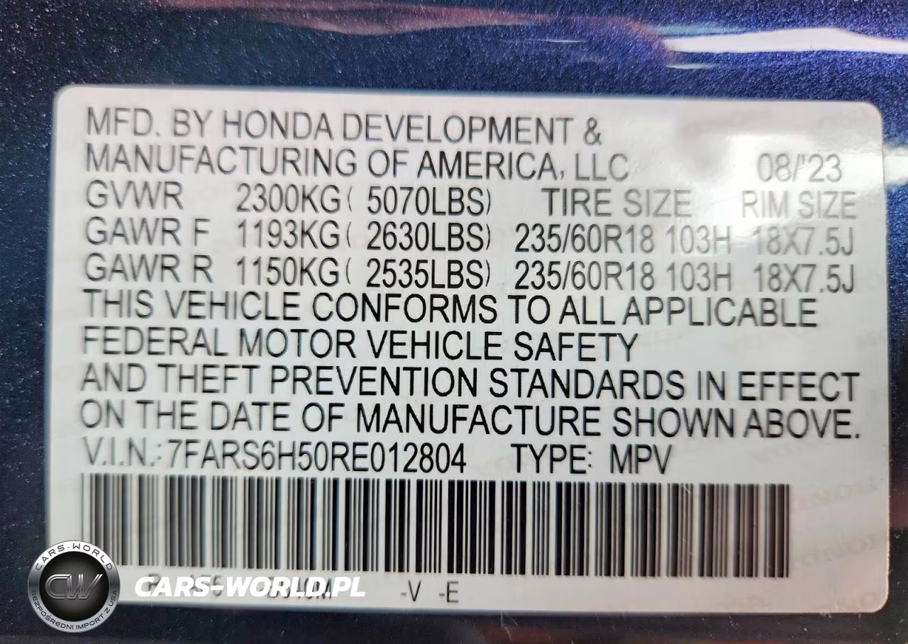 2024 Honda Cr-V Sport VIN:7FARS6H50RE012804 - 13
