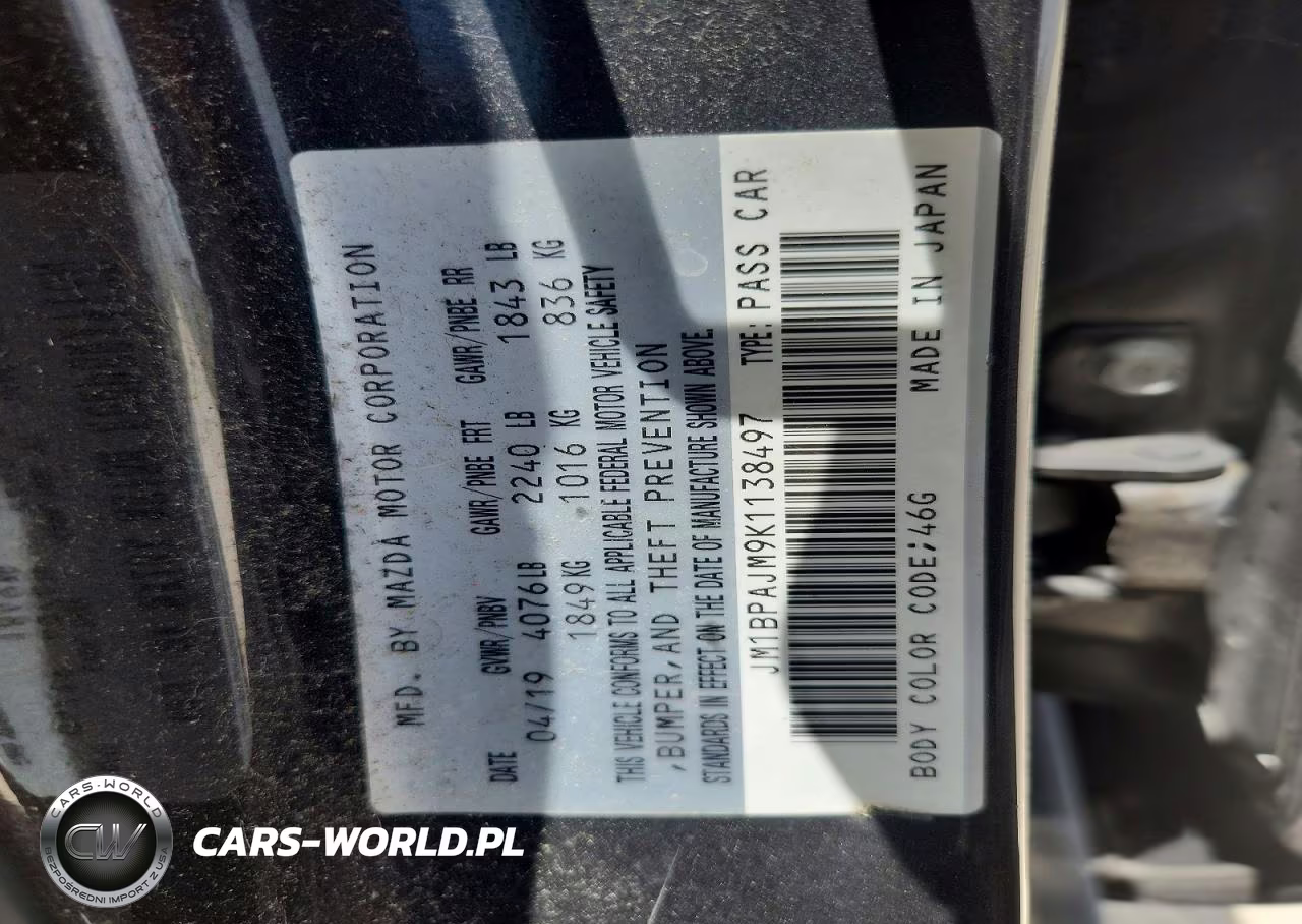 2019 Mazda 3 VIN:JM1BPAJM9K1138497 - 13