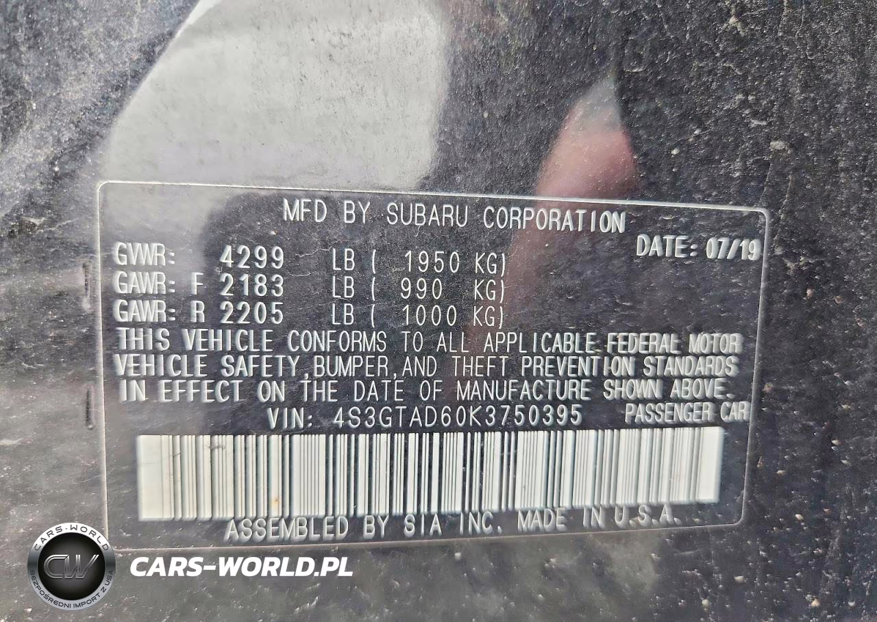2019 Subaru Impreza Premium VIN:4S3GTAD60K3750395 - 12