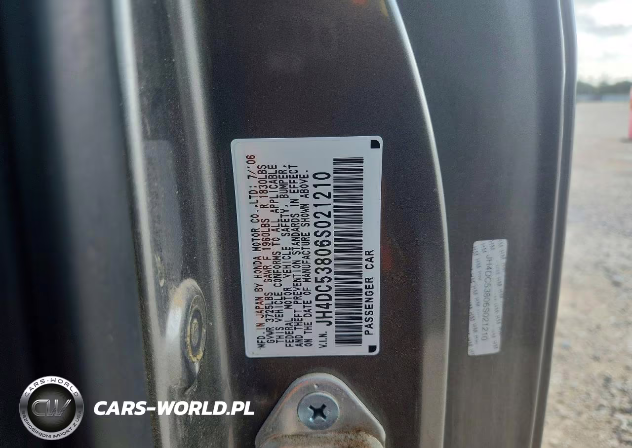 2006 Acura Rsx VIN:JH4DC53806S021210 - 12
