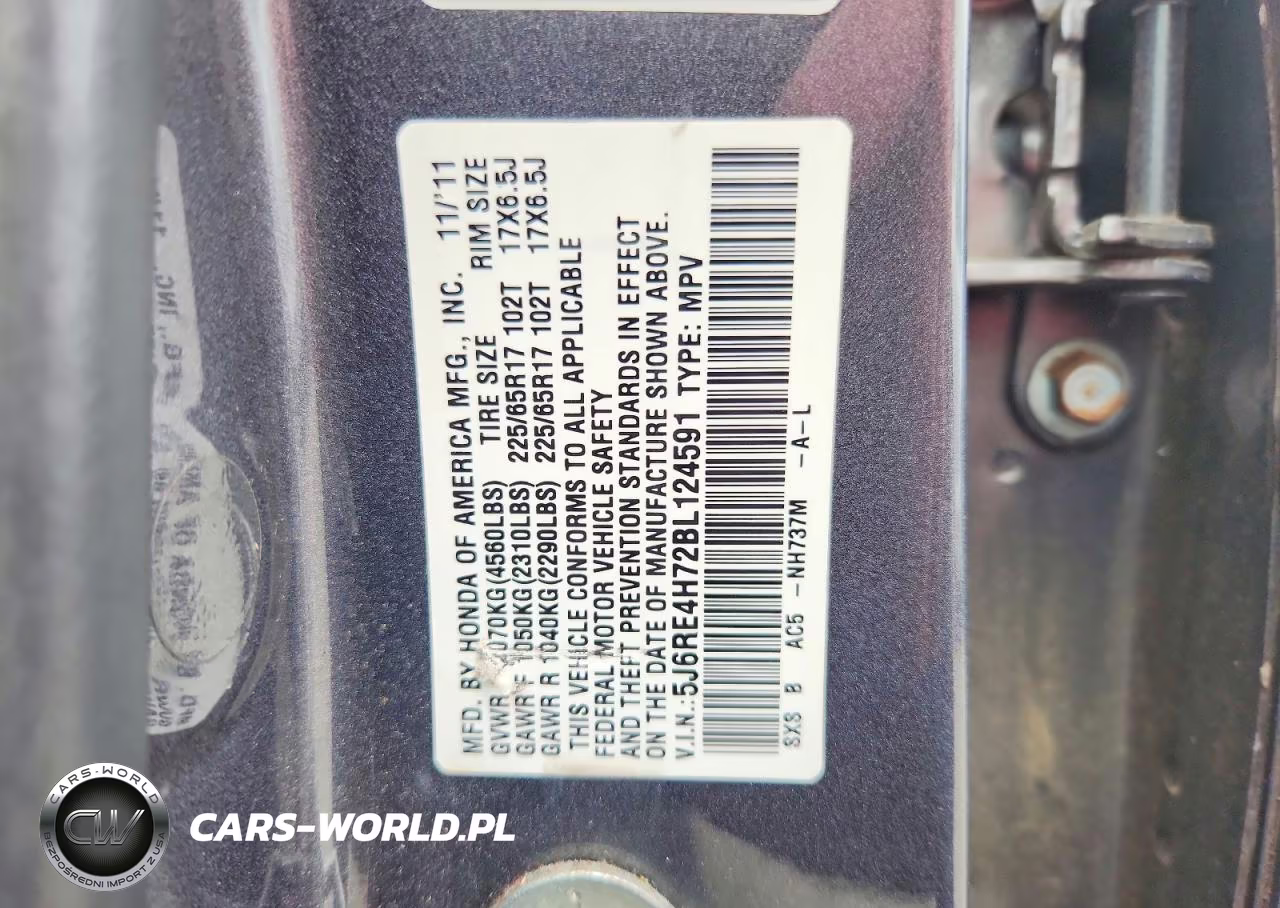 2011 Honda Cr-V Exl VIN:5J6RE4H72BL124591 - 13