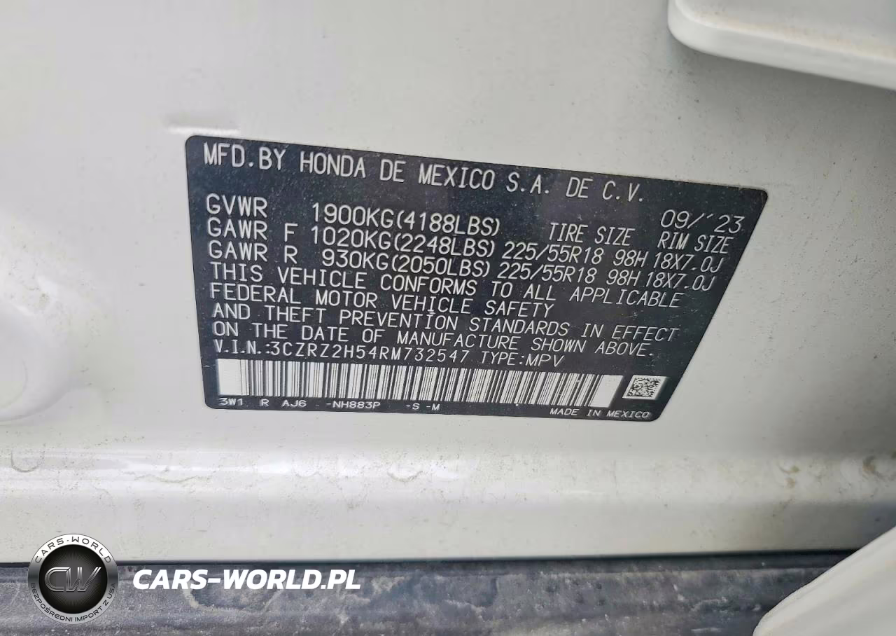 2024 Honda Hr-V Sport VIN:3CZRZ2H54RM732547 - 13