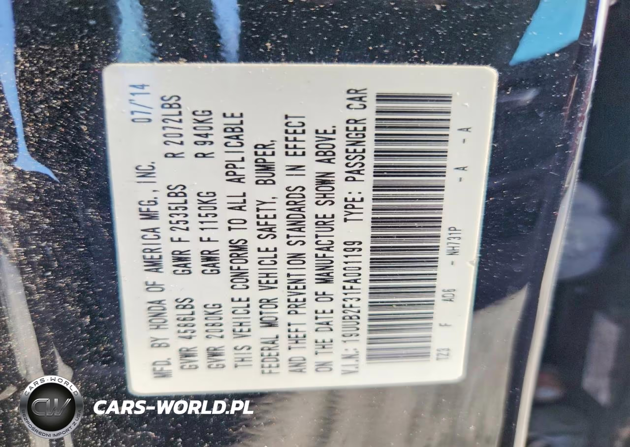 2015 Acura Tlx VIN:19UUB2F31FA001199 - 12