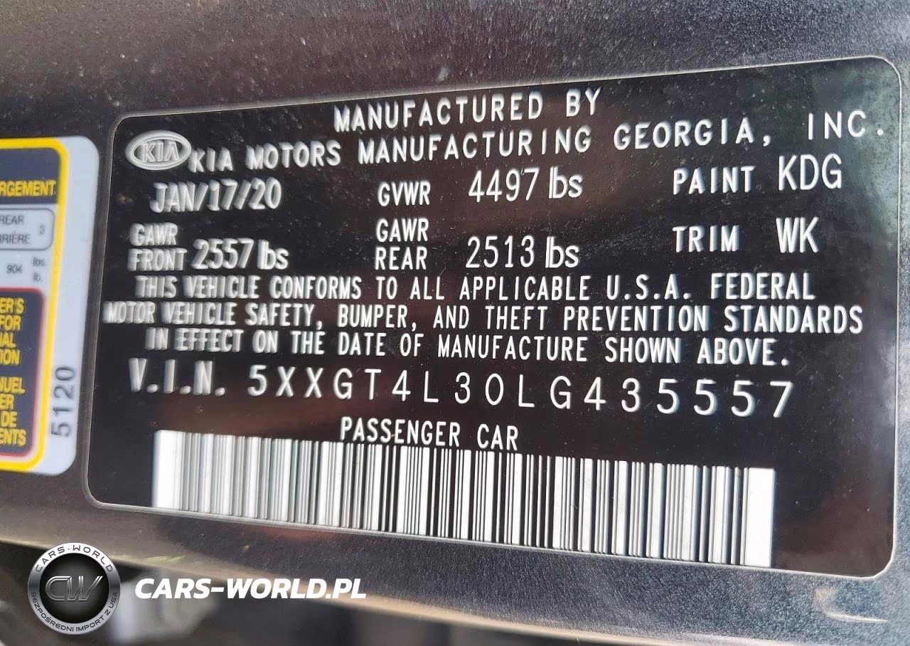 2020 Kia Optima Lx VIN:5XXGT4L30LG435557 - 12
