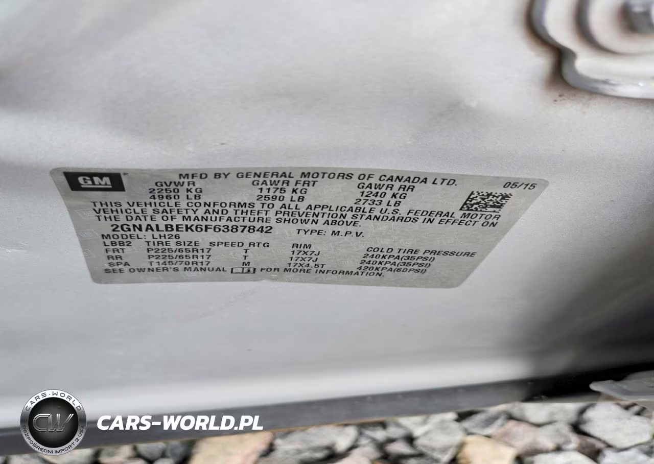 2015 Chevrolet Equinox Lt VIN:2GNALBEK6F6387842 - 13