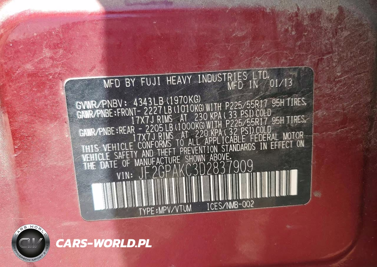 2013 Subaru Xv Crosstrek 2.0 Limited VIN:JF2GPAKC3D2837909 - 12