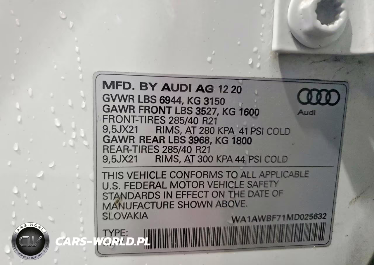 2021 Audi Sq7 Premium Plus VIN:WA1AWBF71MD025632 - 13