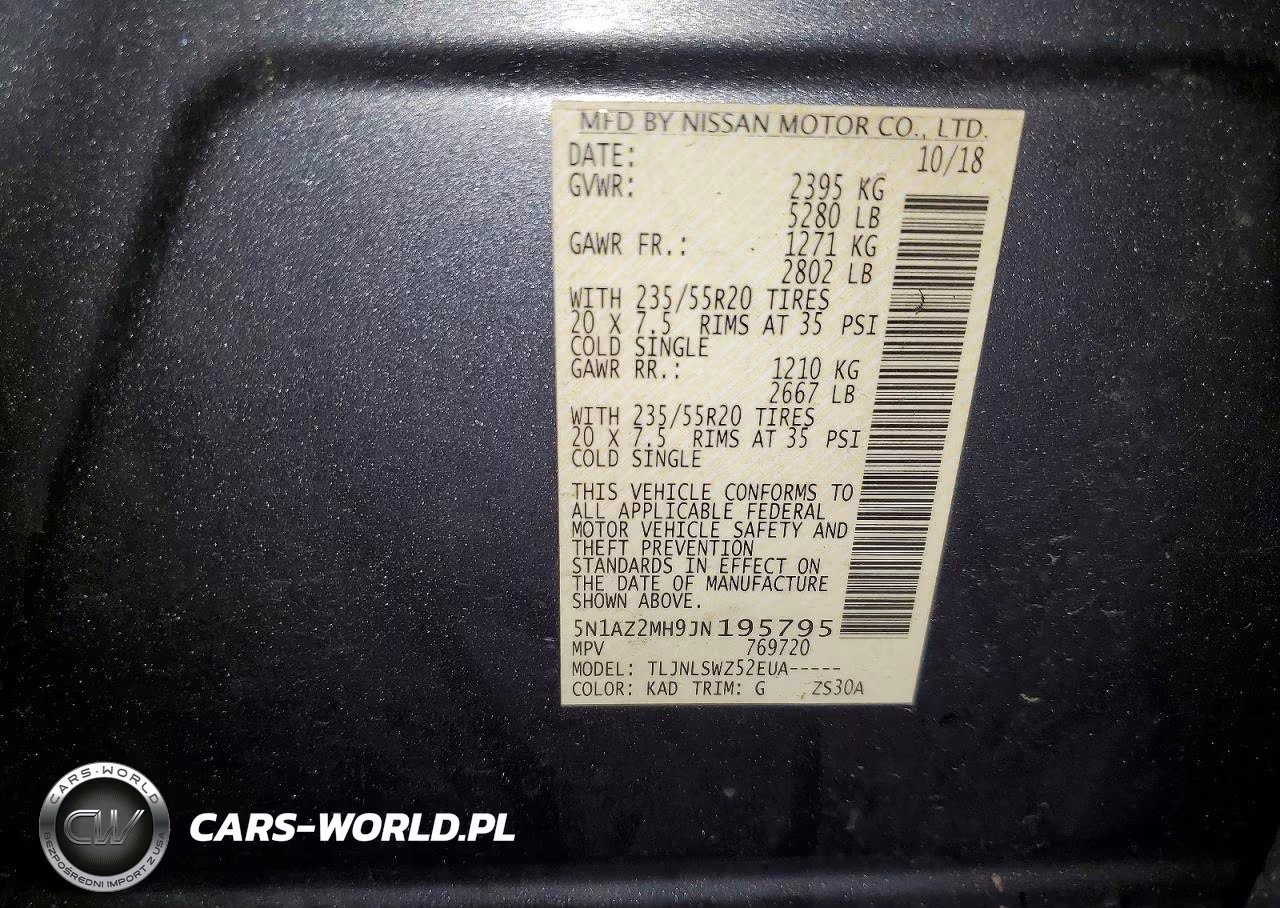 2018 Nissan Murano Platinum VIN:5N1AZ2MH9JN195795 - 13