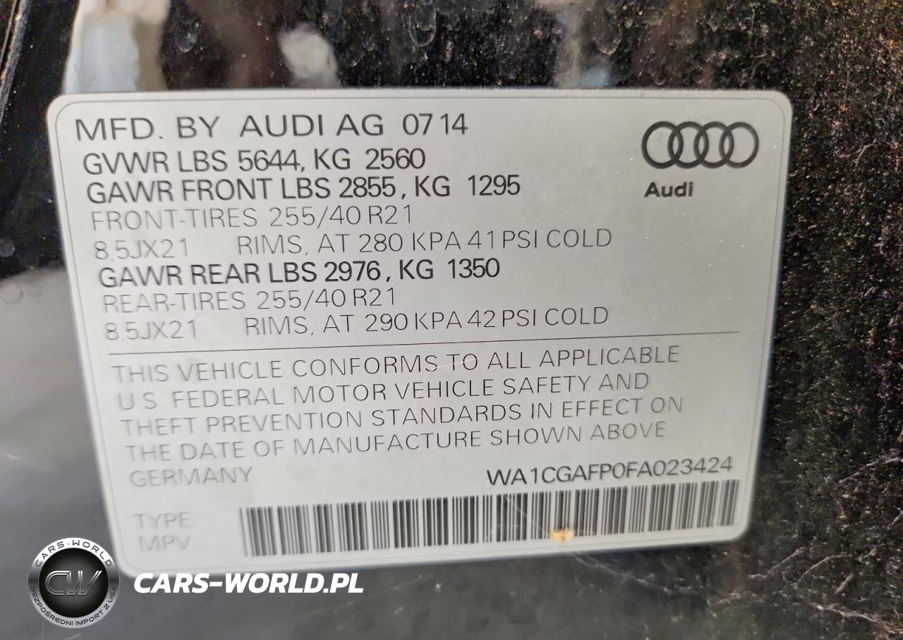 2015 Audi Sq5 Premium Plus VIN:WA1CGAFP0FA023424 - 13