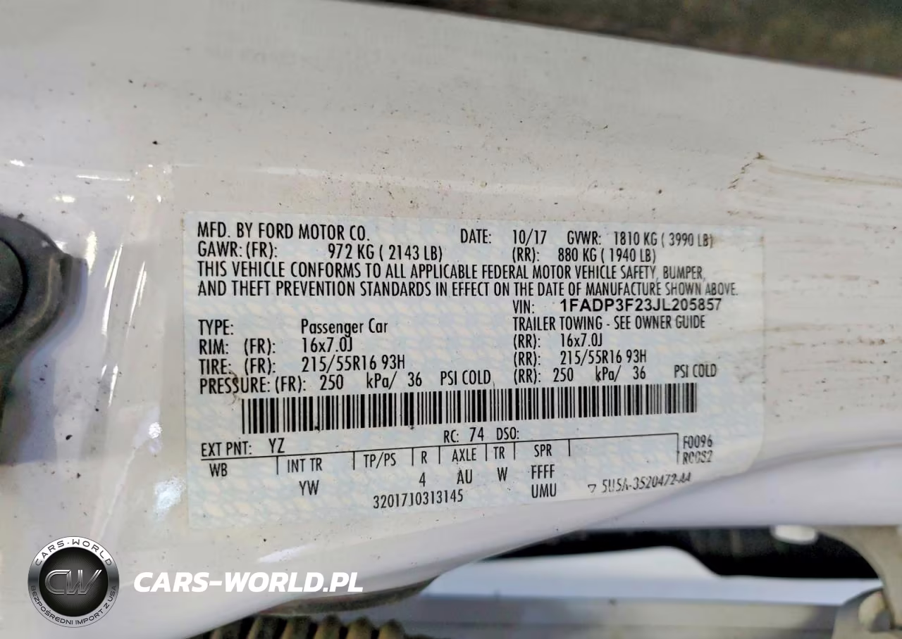 2018 Ford Focus Se VIN:1FADP3F23JL205857 - 12