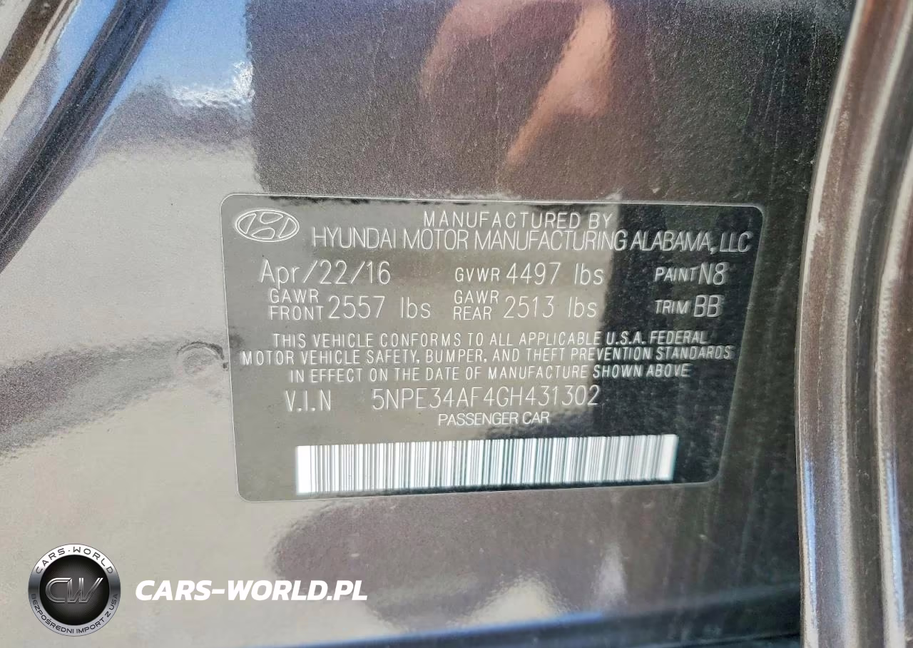 2016 Hyundai Sonata Limited VIN:5NPE34AF4GH431302 - 12