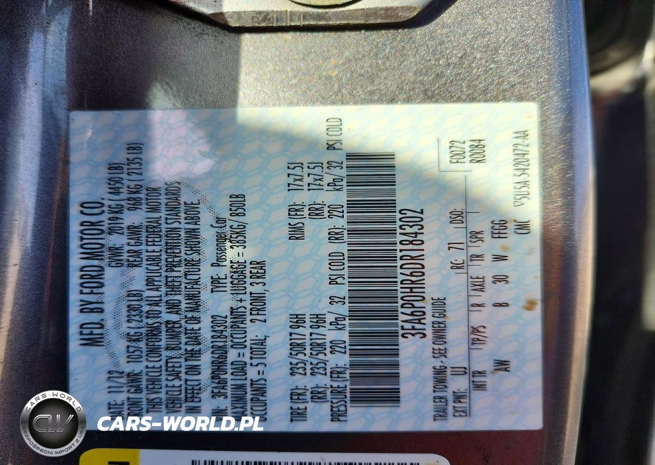 2013 Ford Fusion Se VIN:3FA6P0HR6DR184302 - 13