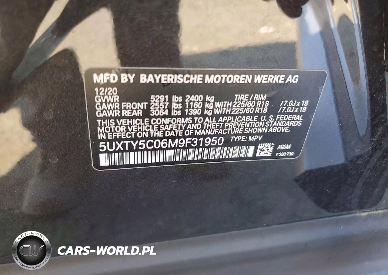 2021 BMW X3 xDrive30I VIN:5UXTY5C06M9F31950 - 13