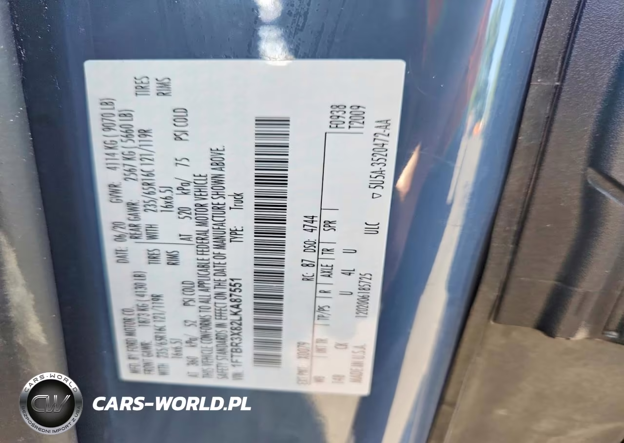 2020 Ford Transit 250 Delivery Van VIN:1FTBR3X82LKA87551 - 13