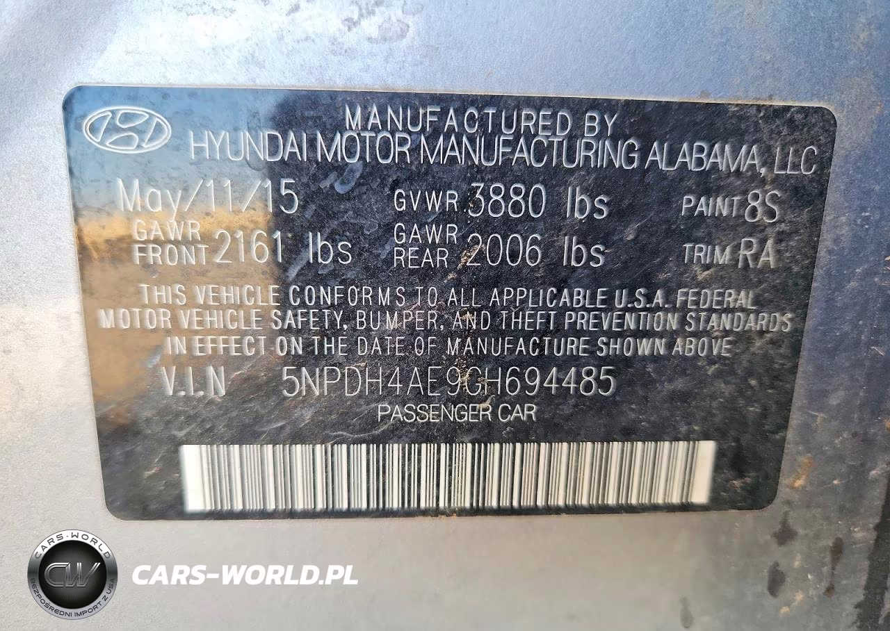 2016 Hyundai Elantra Se VIN:5NPDH4AE9GH694485 - 13