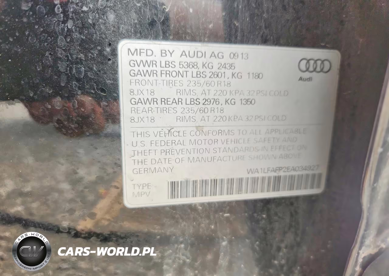 2014 Audi Q5 Premium Plus VIN:WA1LFAFP2EA034927 - 13