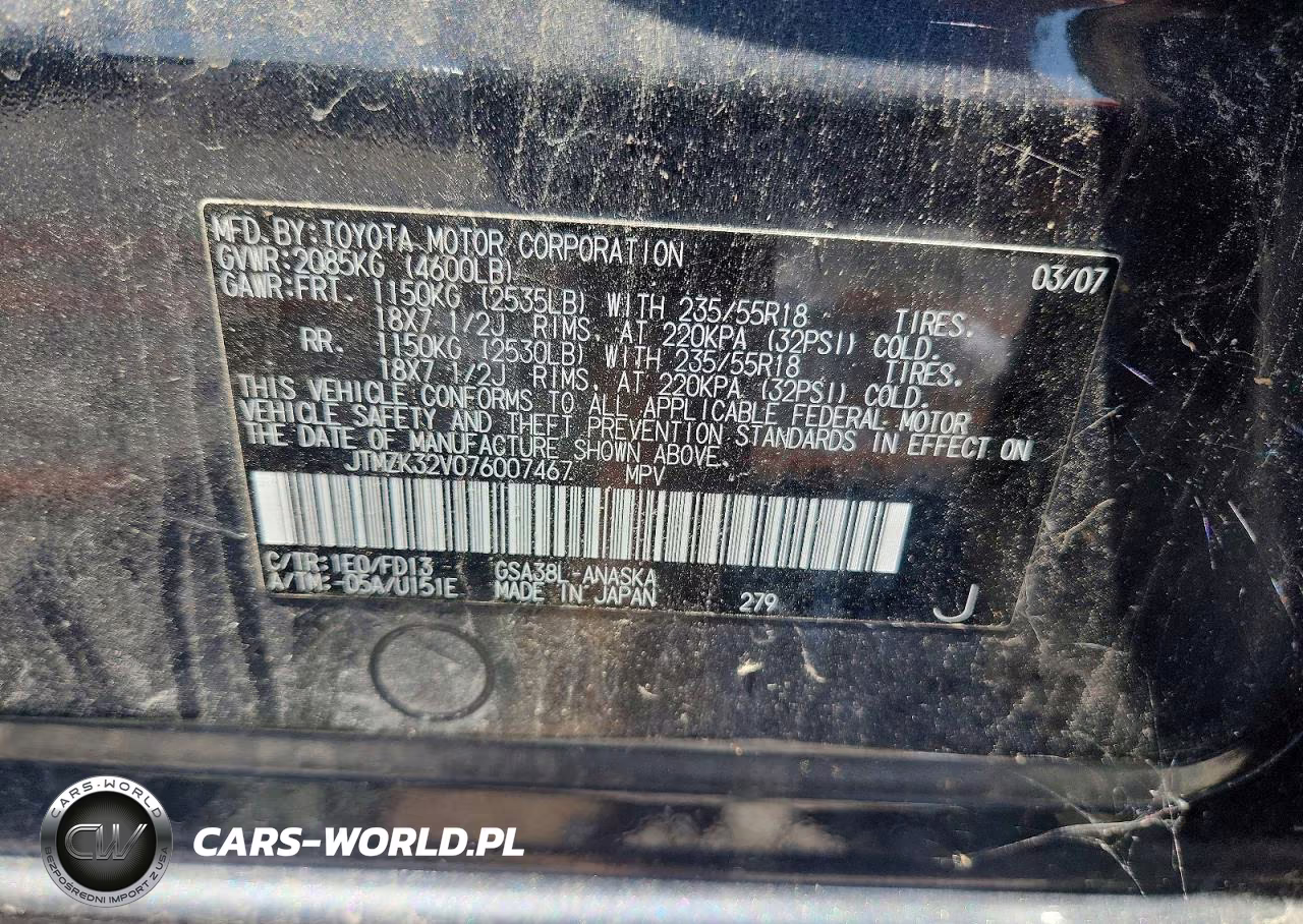 2007 Toyota Rav4 Sport VIN:JTMZK32V076007467 - 13