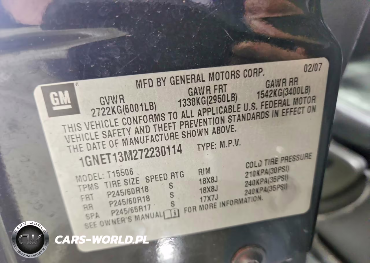 2007 Chevrolet Trailblazer Ls VIN:1GNET13M272230114 - 13