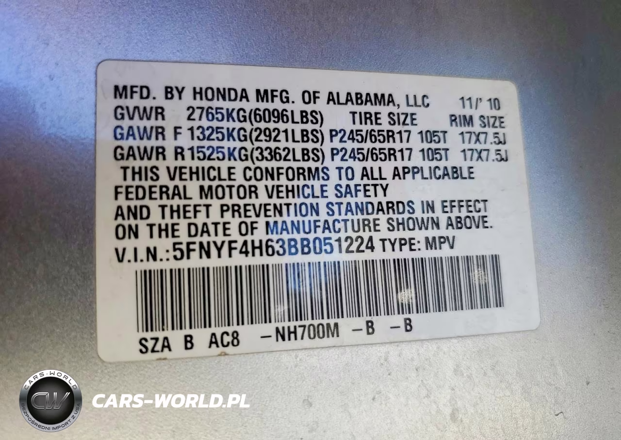 2011 Honda Pilot Exl VIN:5FNYF4H63BB051224 - 13
