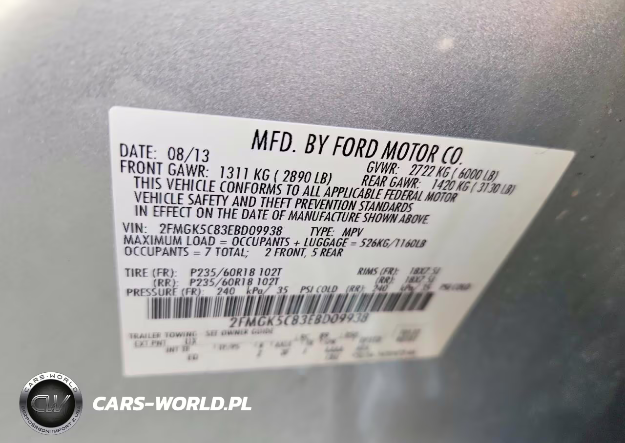 2014 Ford Flex Sel VIN:2FMGK5C83EBD09938 - 13