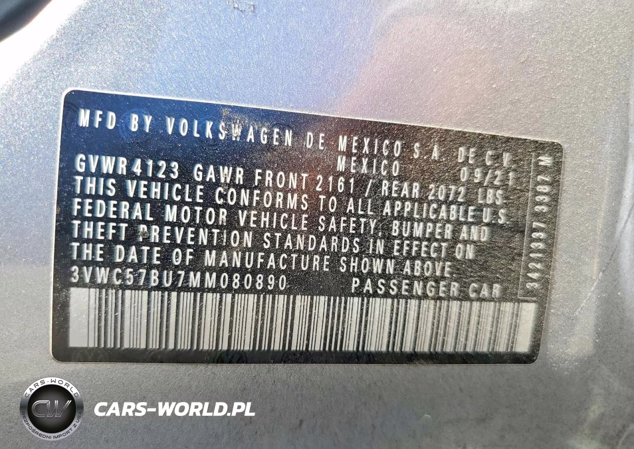 2021 Volkswagen Jetta VIN:3VWC57BU7MM080890 - 12
