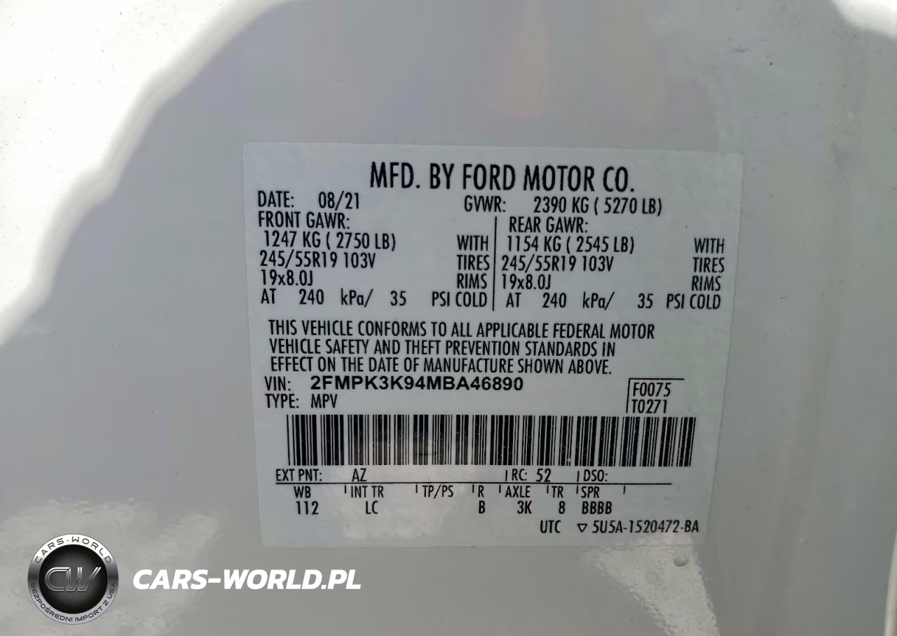 2021 Ford Edge Titanium VIN:2FMPK3K94MBA46890 - 14