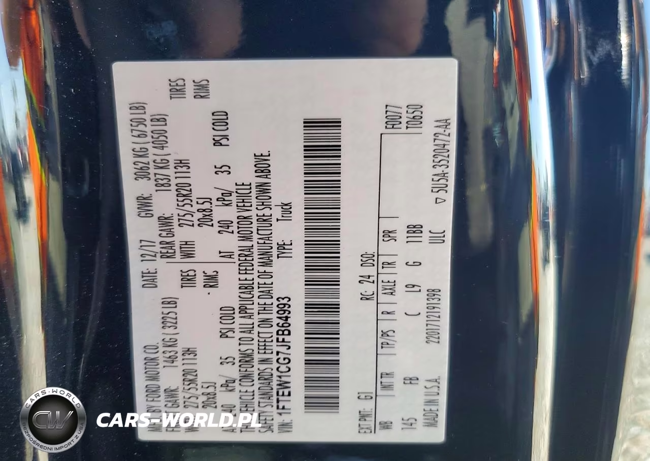 2018 Ford F150 Supercrew VIN:1FTEW1CG7JFB64993 - 12