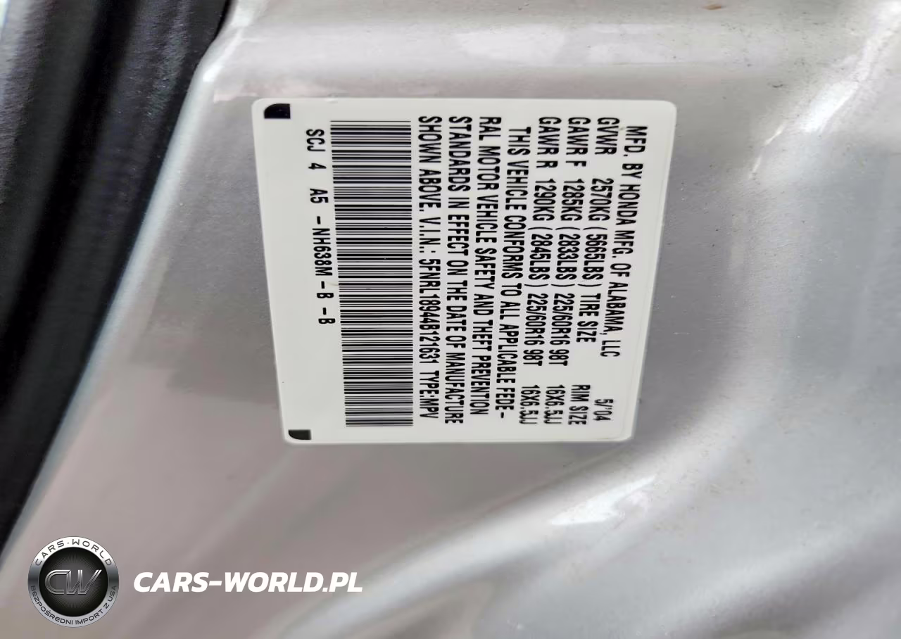 2004 Honda Odyssey Exl VIN:5FNRL18944B121631 - 13