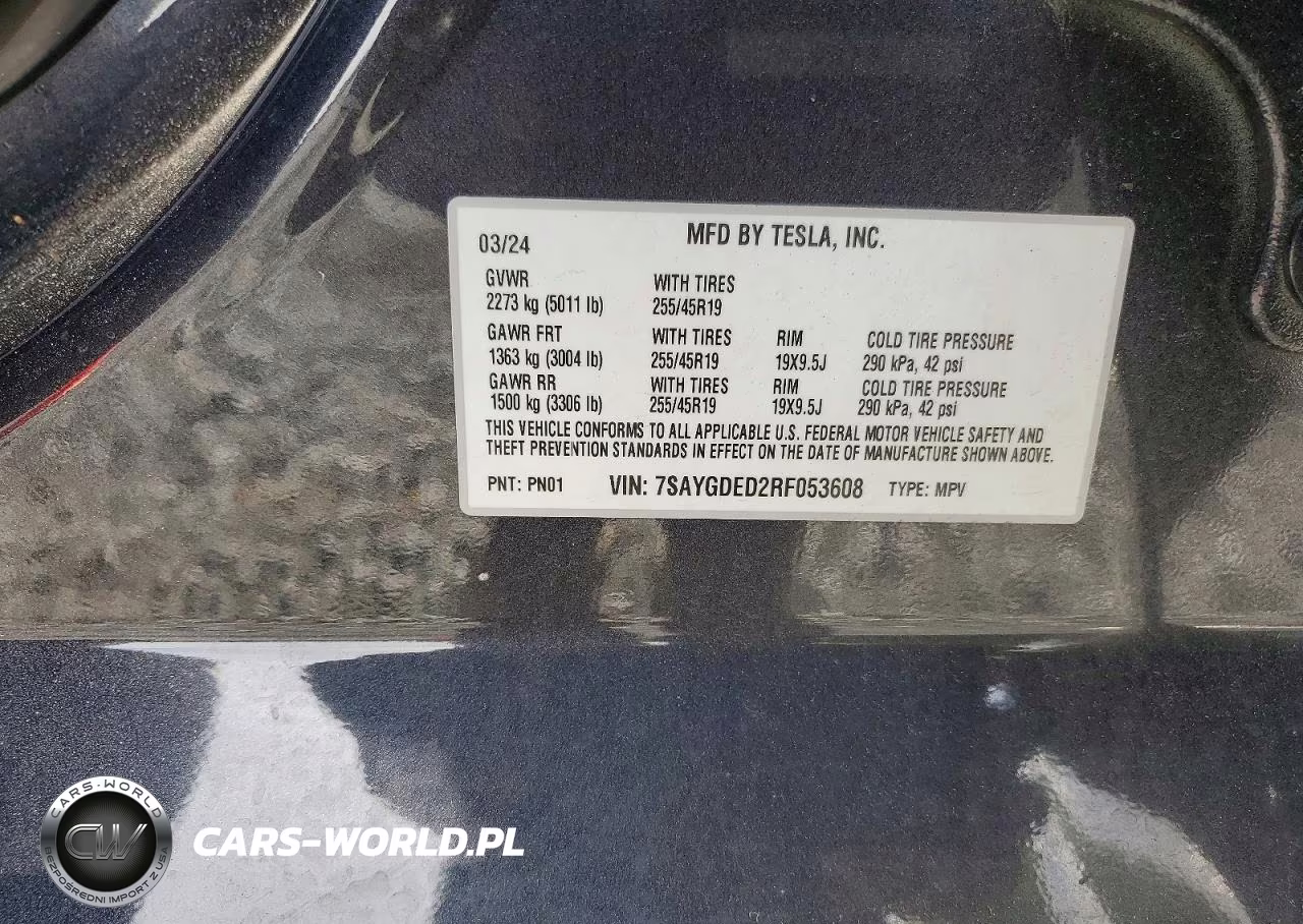 2024 Tesla Model Y VIN:7SAYGDED2RF053608 - 14