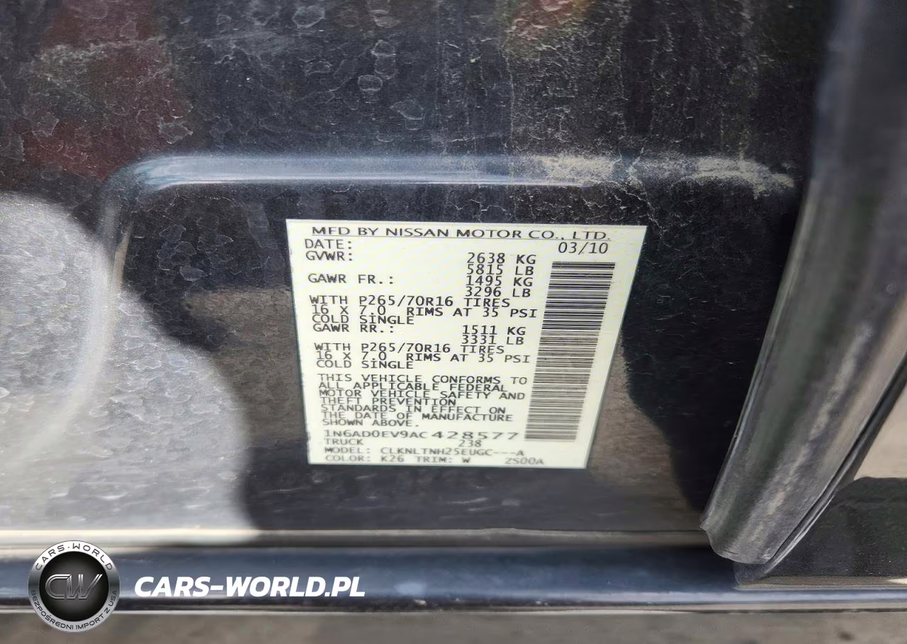 2010 Nissan Frontier Se V6 VIN:1N6AD0EV9AC428577 - 12