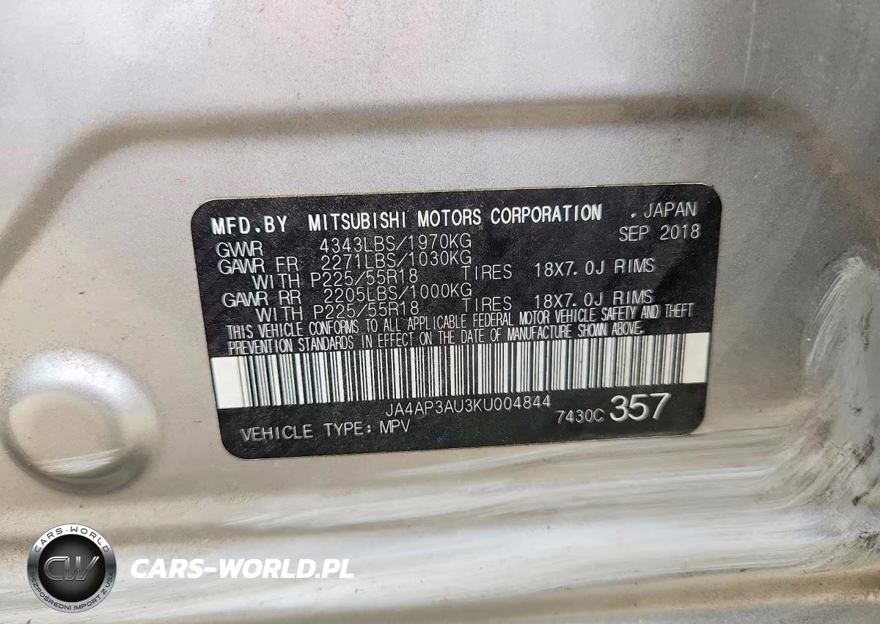2019 Mitsubishi Outlander Sport Es VIN:JA4AP3AU3KU004844 - 13