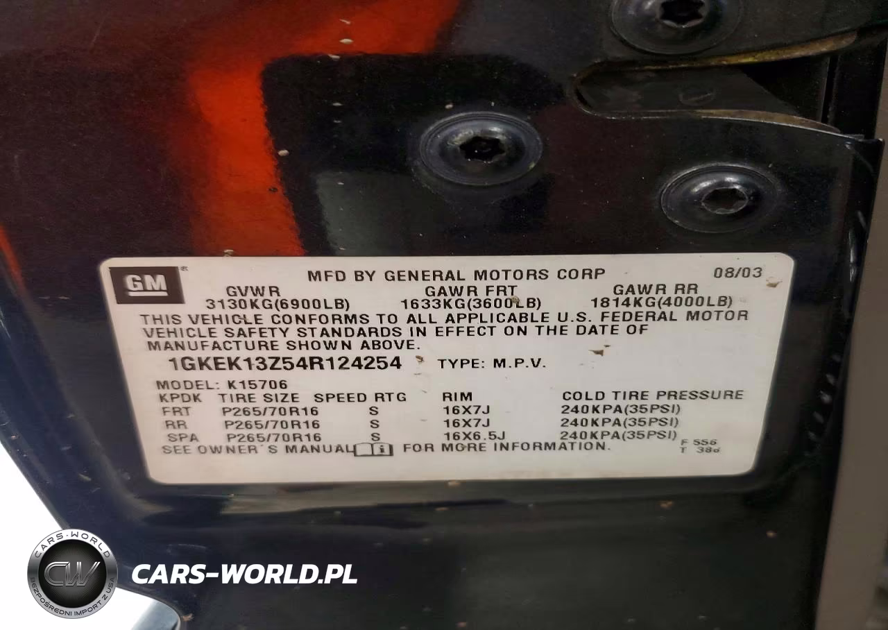 2004 GMC Yukon VIN:1GKEK13Z54R124254 - 13