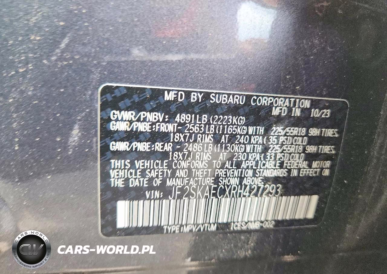 2024 Subaru Forester Sport VIN:JF2SKAECXRH427293 - 13