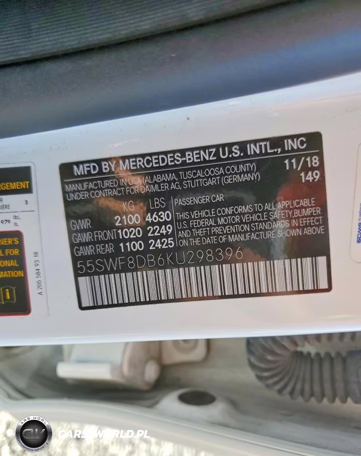 2019 Mercedes-Benz C 300 VIN:55SWF8DB6KU298396 - 12